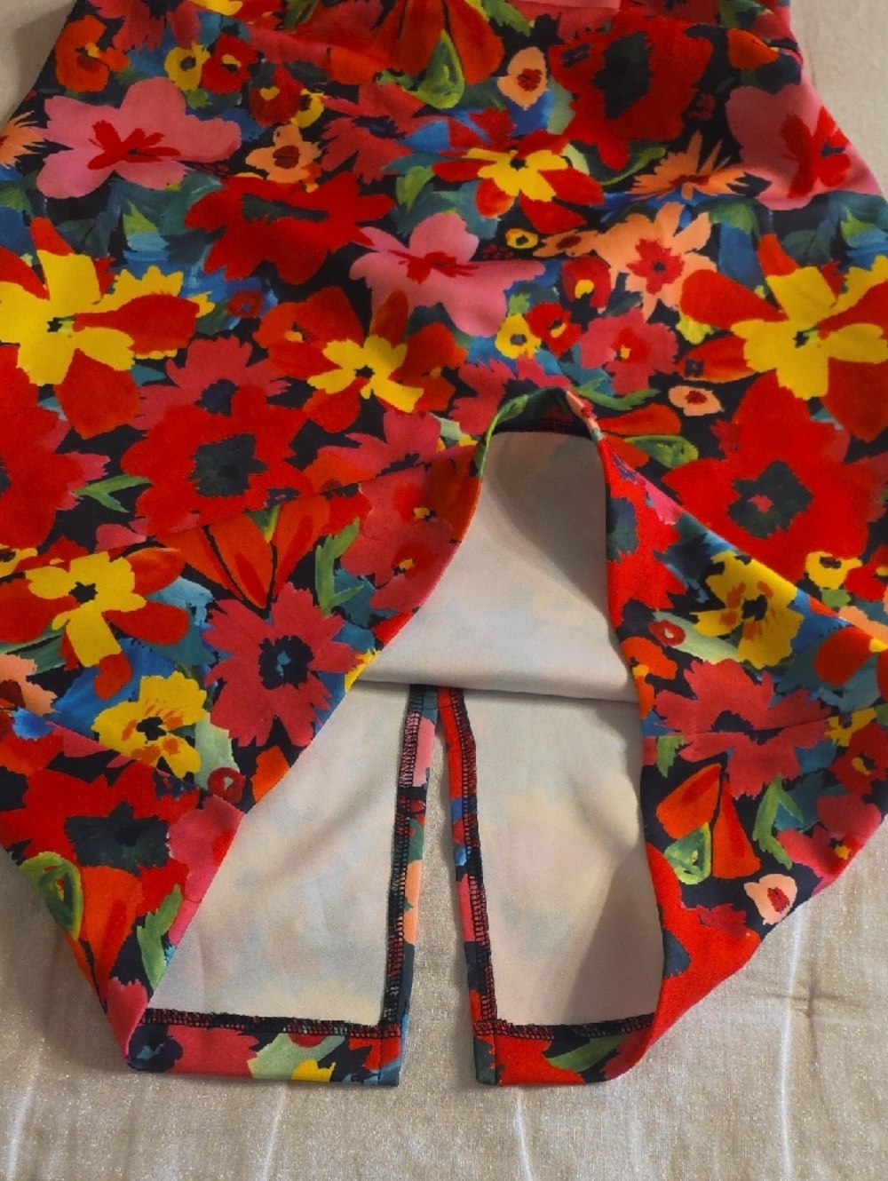 Alexia Admor Vibrant Floral Midi Dress in Pink, Red, Yellow and Green Size XL - Picture 9 of 13